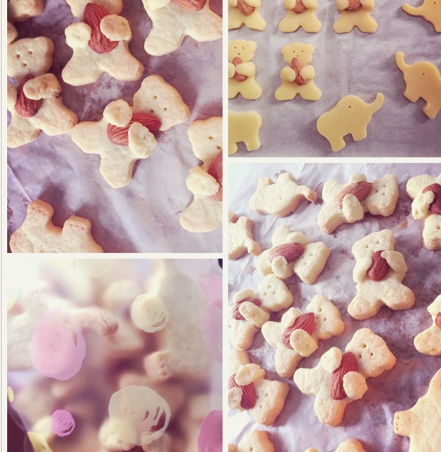 抱杏仁的小熊（造型饼干）