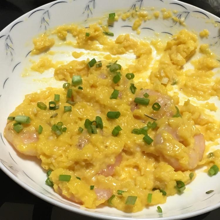 虾仁无需蛋清淀粉上浆也爽口及蛋超嫩的滑蛋虾仁