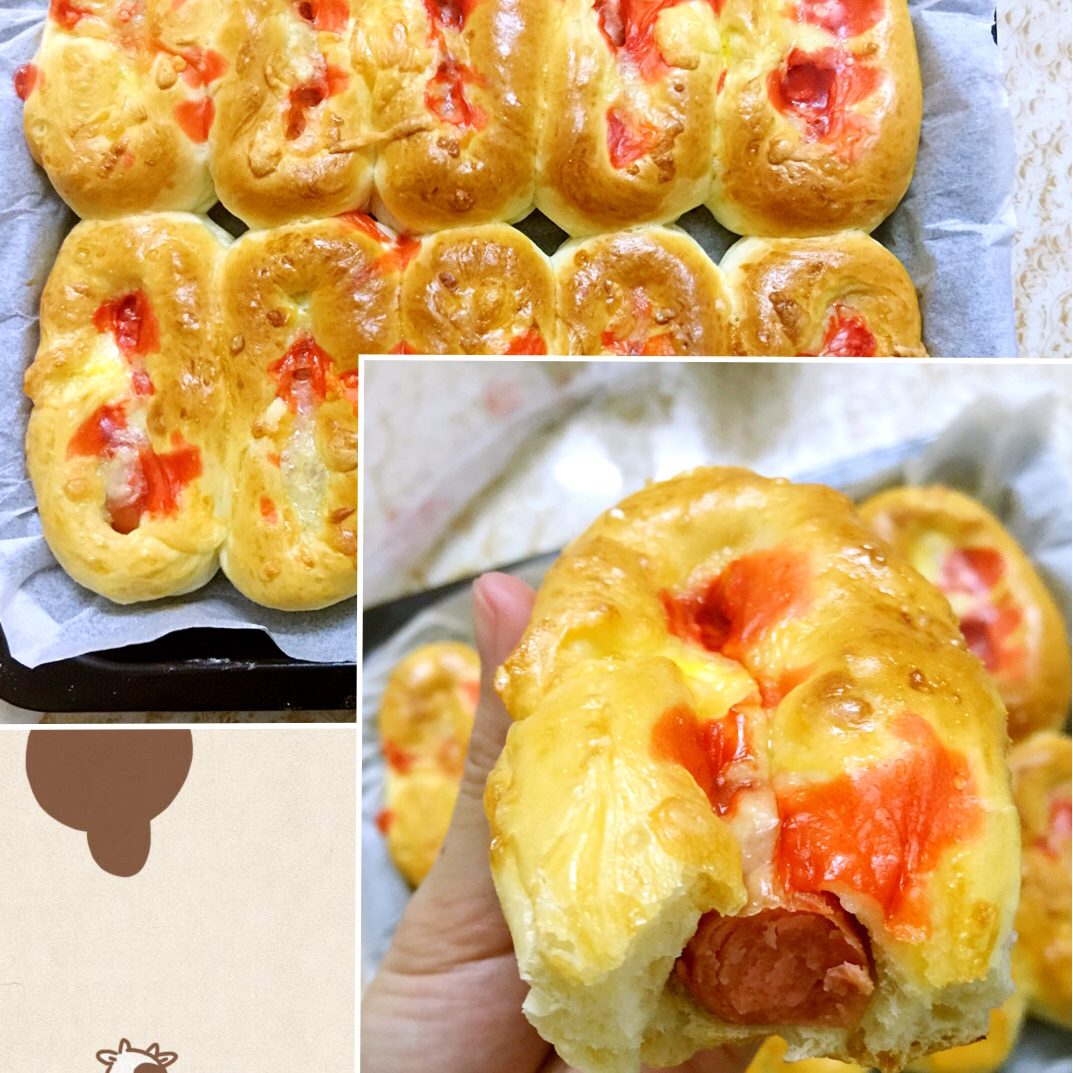 肠仔香葱芝士面包（橄榄油版）
