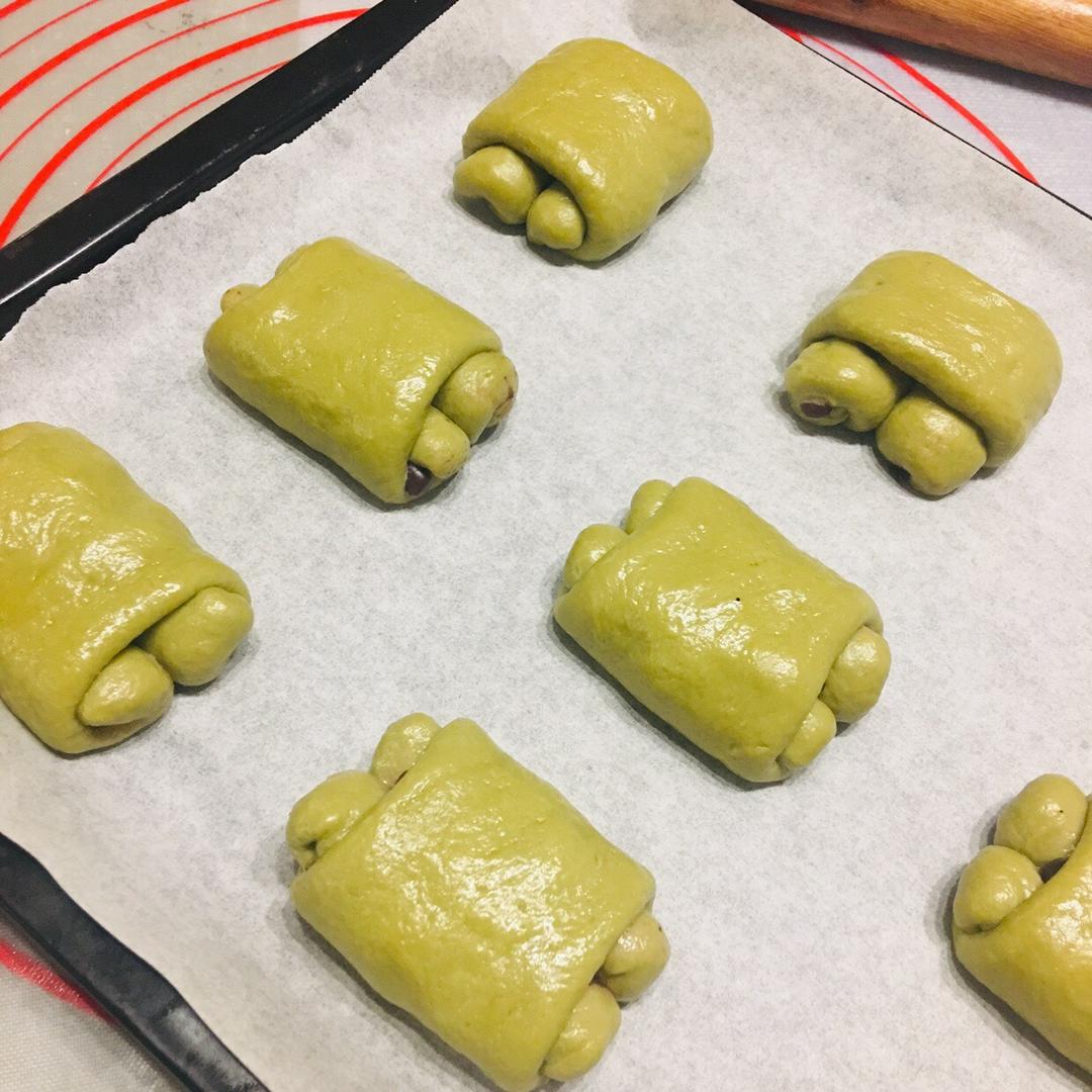 抹茶红豆牛奶卷（超好揉出手套膜的方子）