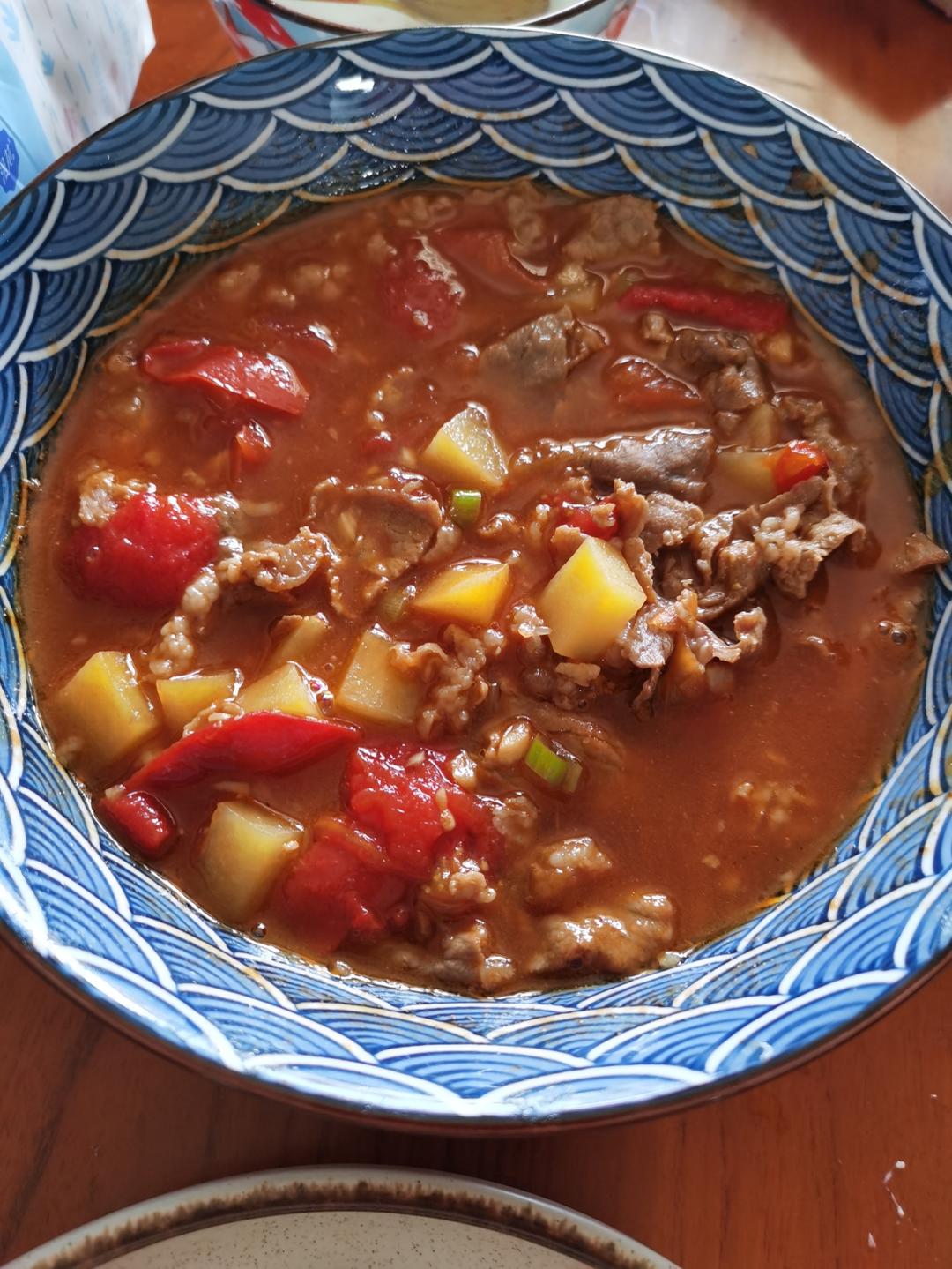超开胃的番茄土豆肥牛汤‼️下米饭无敌了