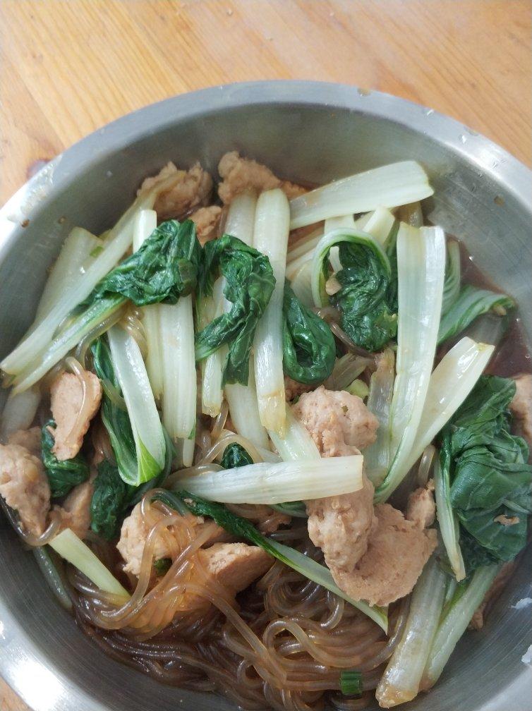 肉末粉丝小白菜