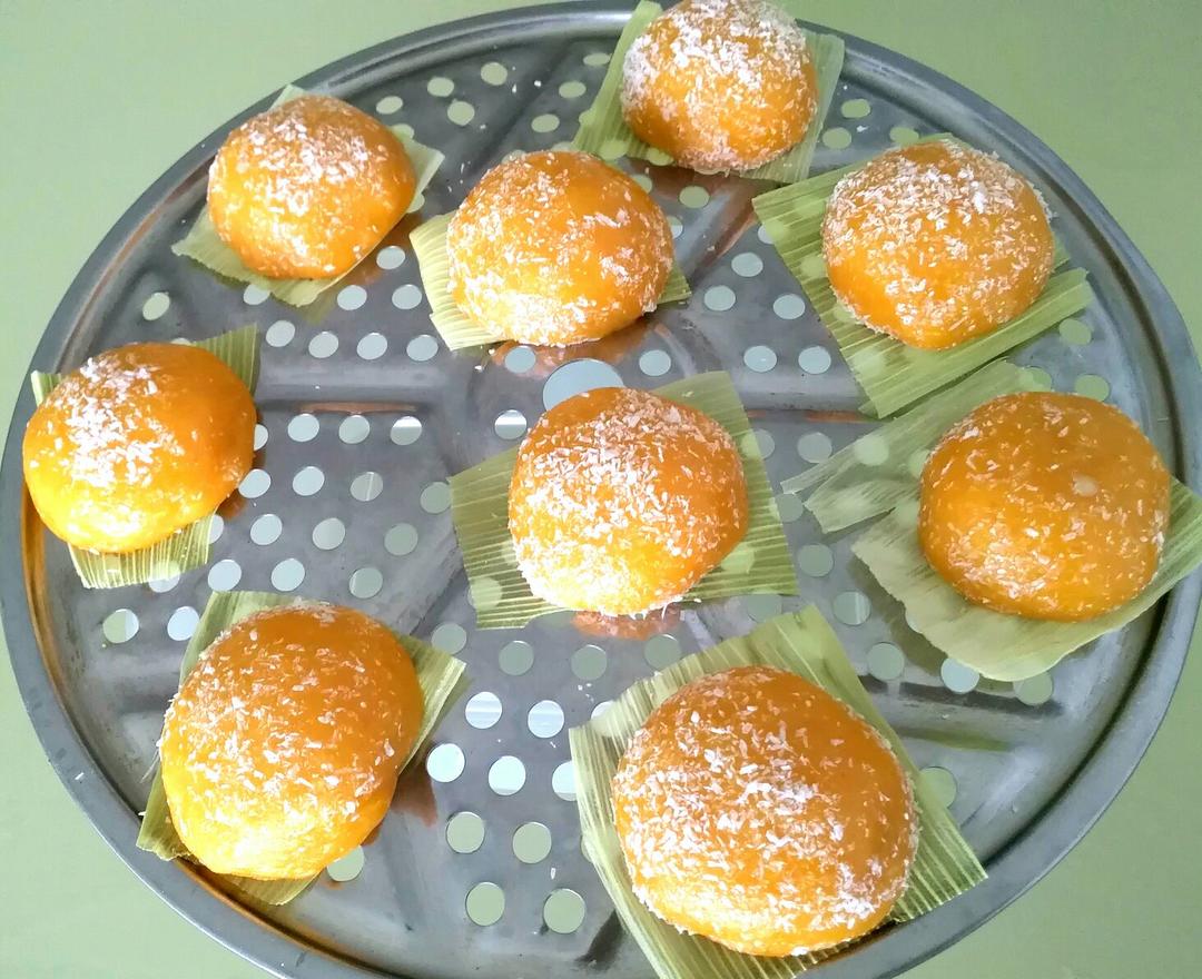 蒸出来的南瓜饼