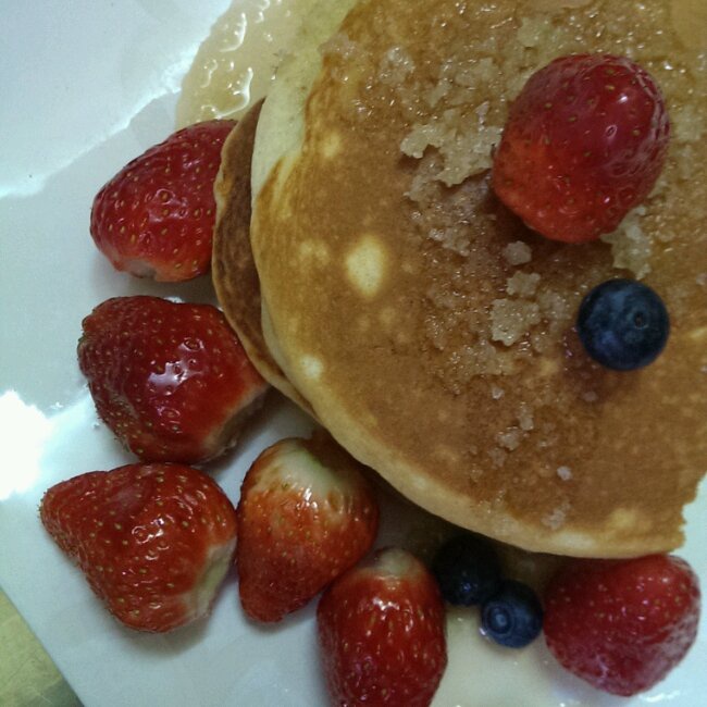 英式蜂蜜草莓松饼Pancake