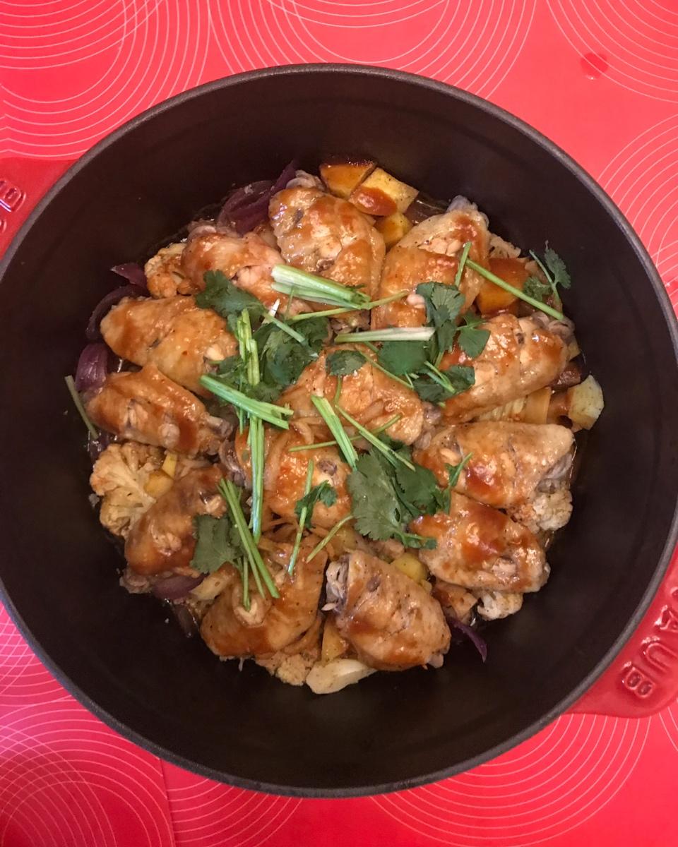 时蔬焖鸡翅——staub珐琅铸铁锅