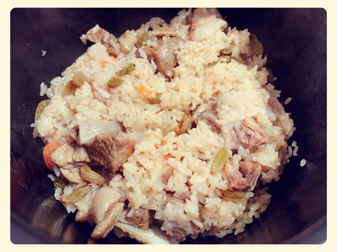 【锅巴版羊肉抓饭】