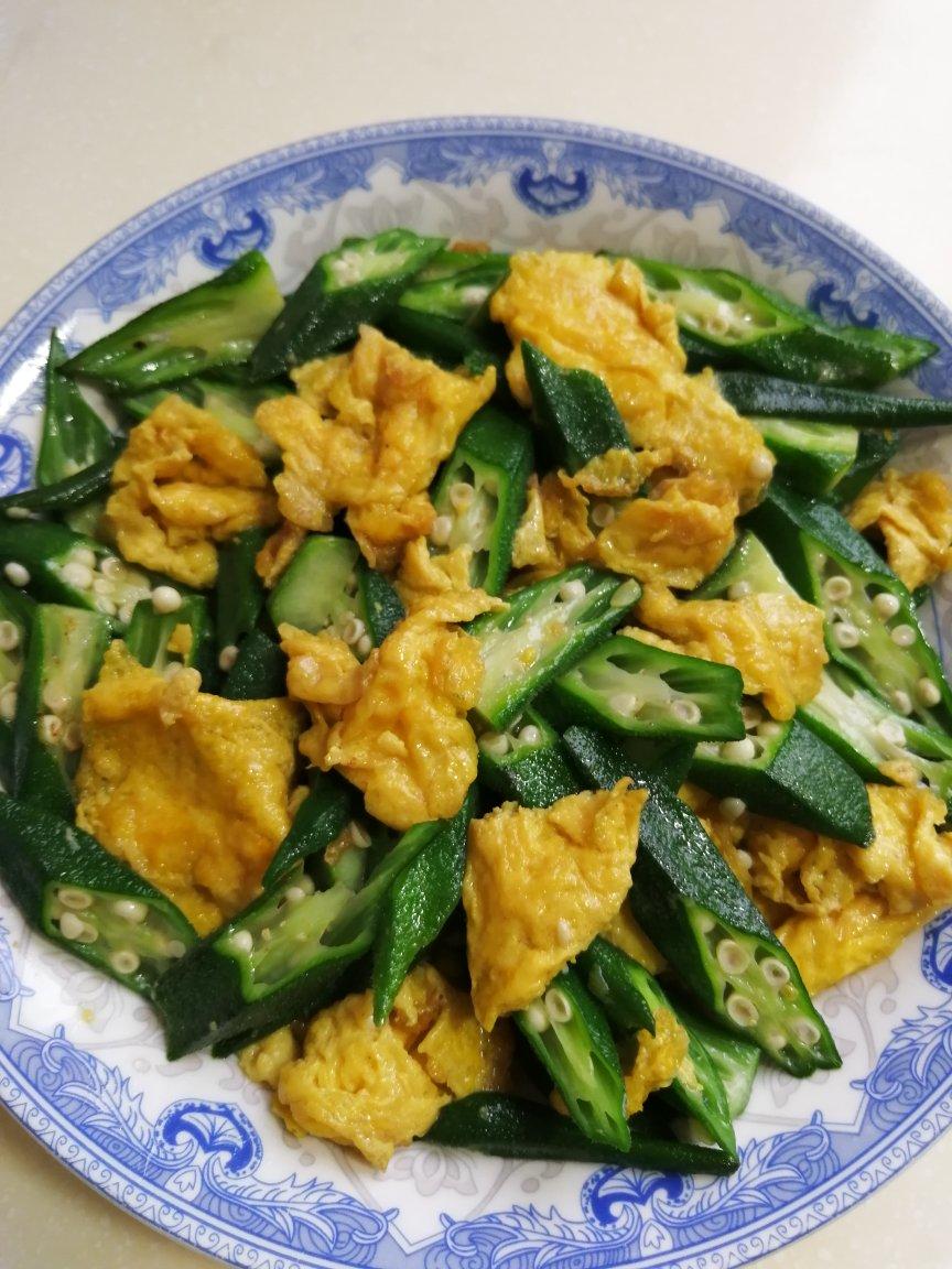 秋葵炒鸡蛋