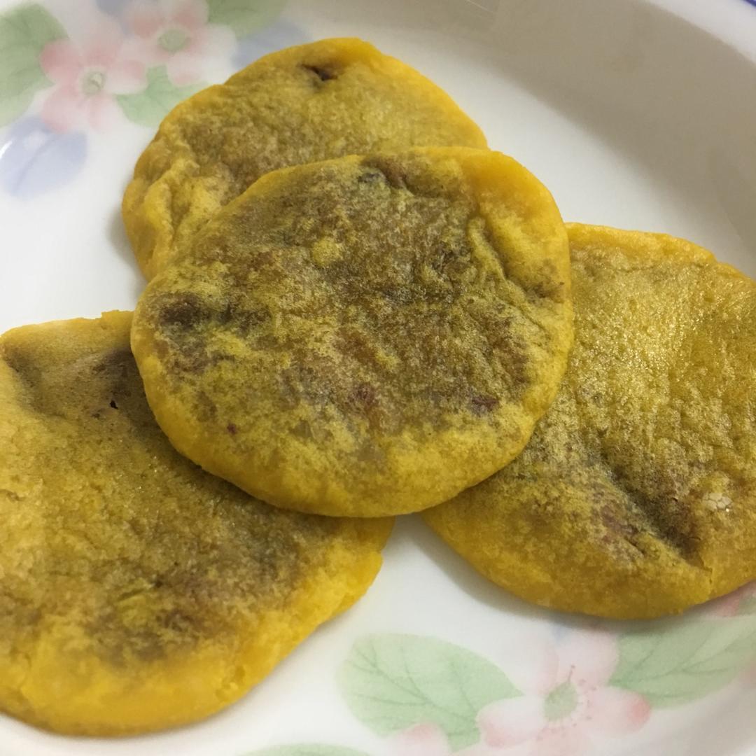 紫薯馅南瓜饼