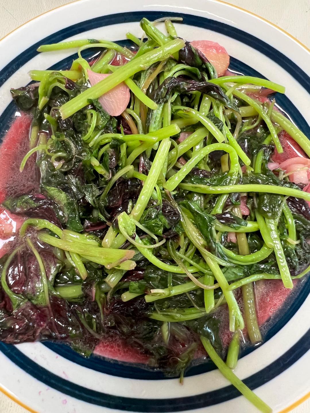 清炒红苋菜的做法