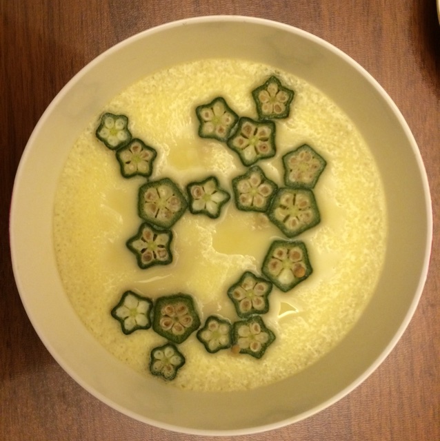 秋葵炖蛋