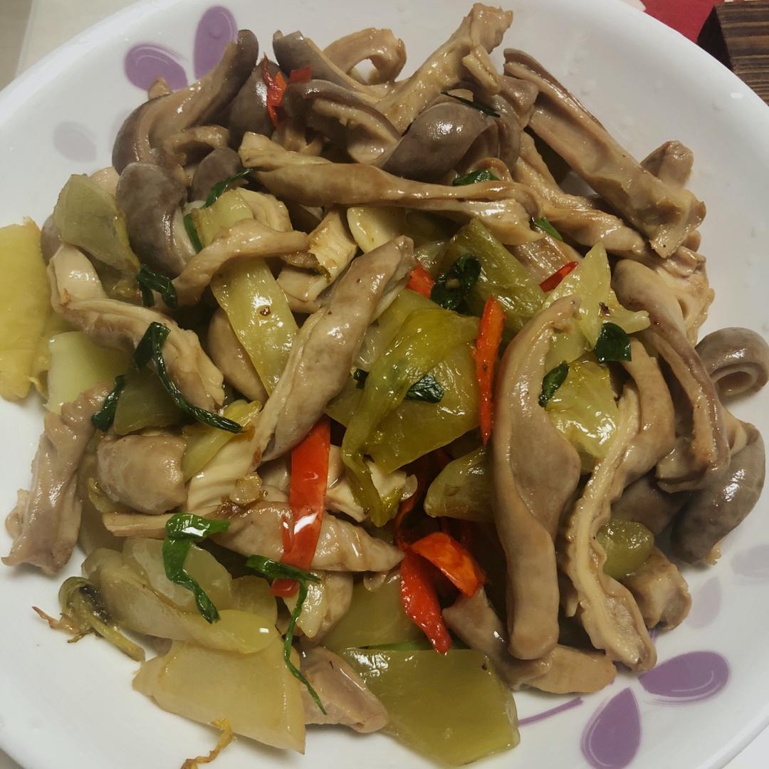 潮洲咸菜炒猪肚