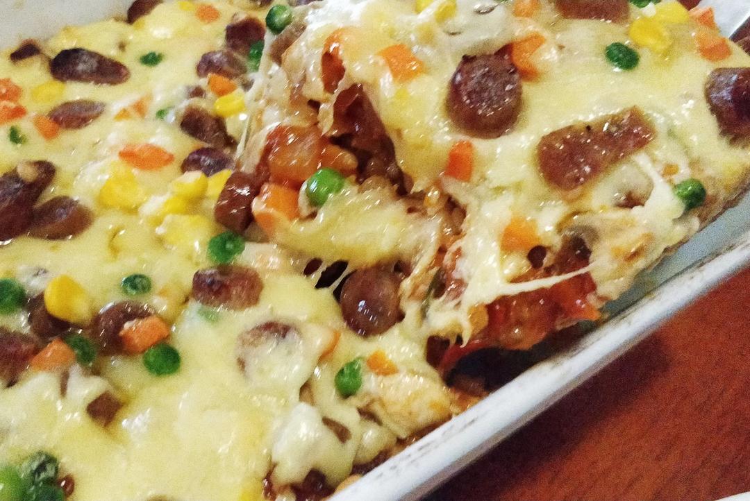 yuxi私厨做的好吃到舔盘的番茄芝士焗饭烤箱版