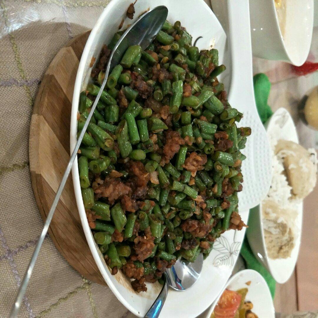 肉沫豆角下饭菜