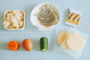 鲜虾米饭棒的做法 步骤1
