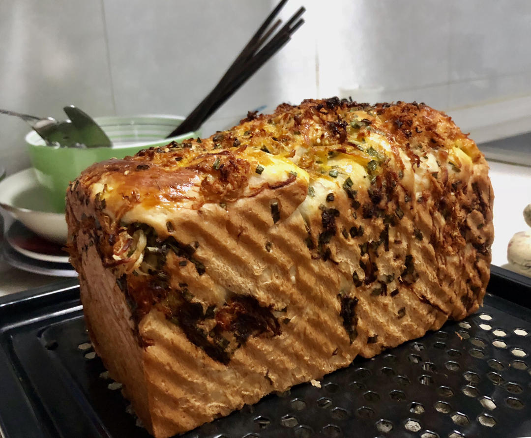 香葱肉松手撕吐司