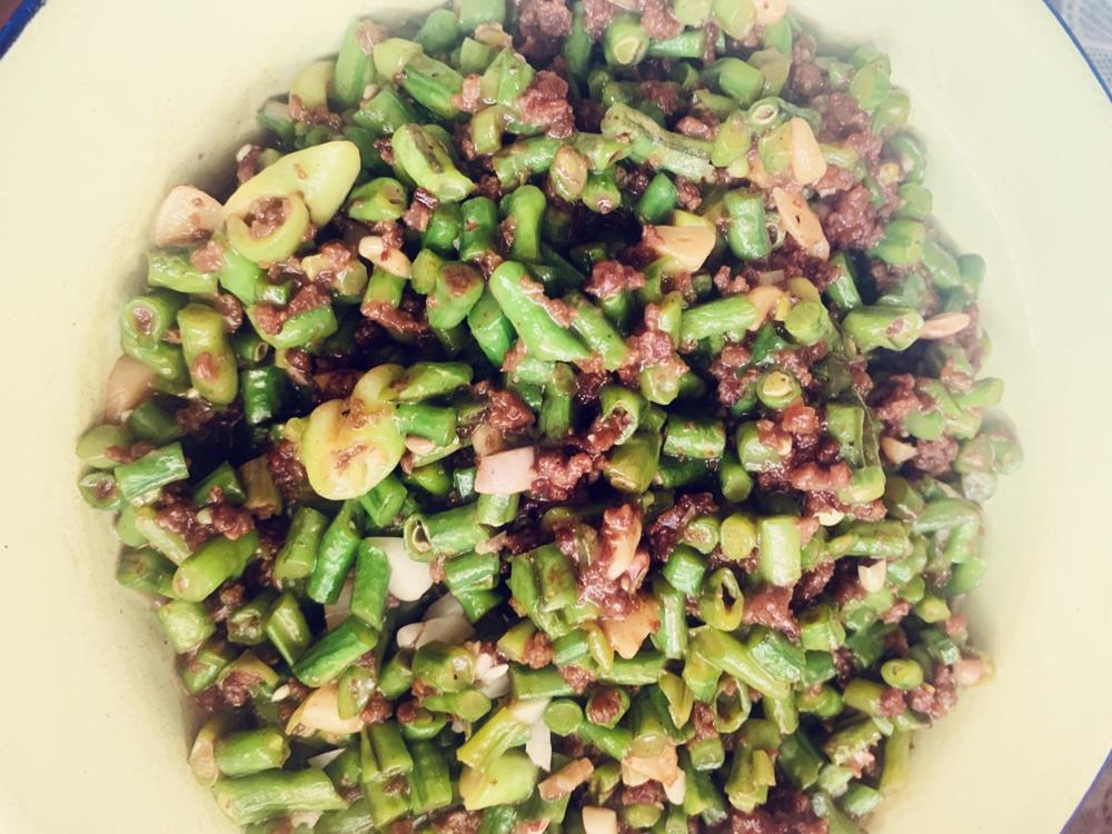 肉沫豆角下饭菜