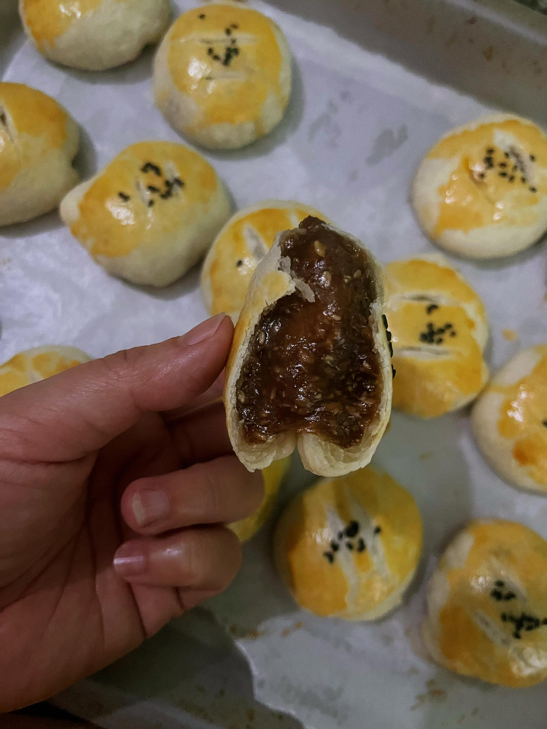 红糖糯米馅老婆饼（玉米油版）
