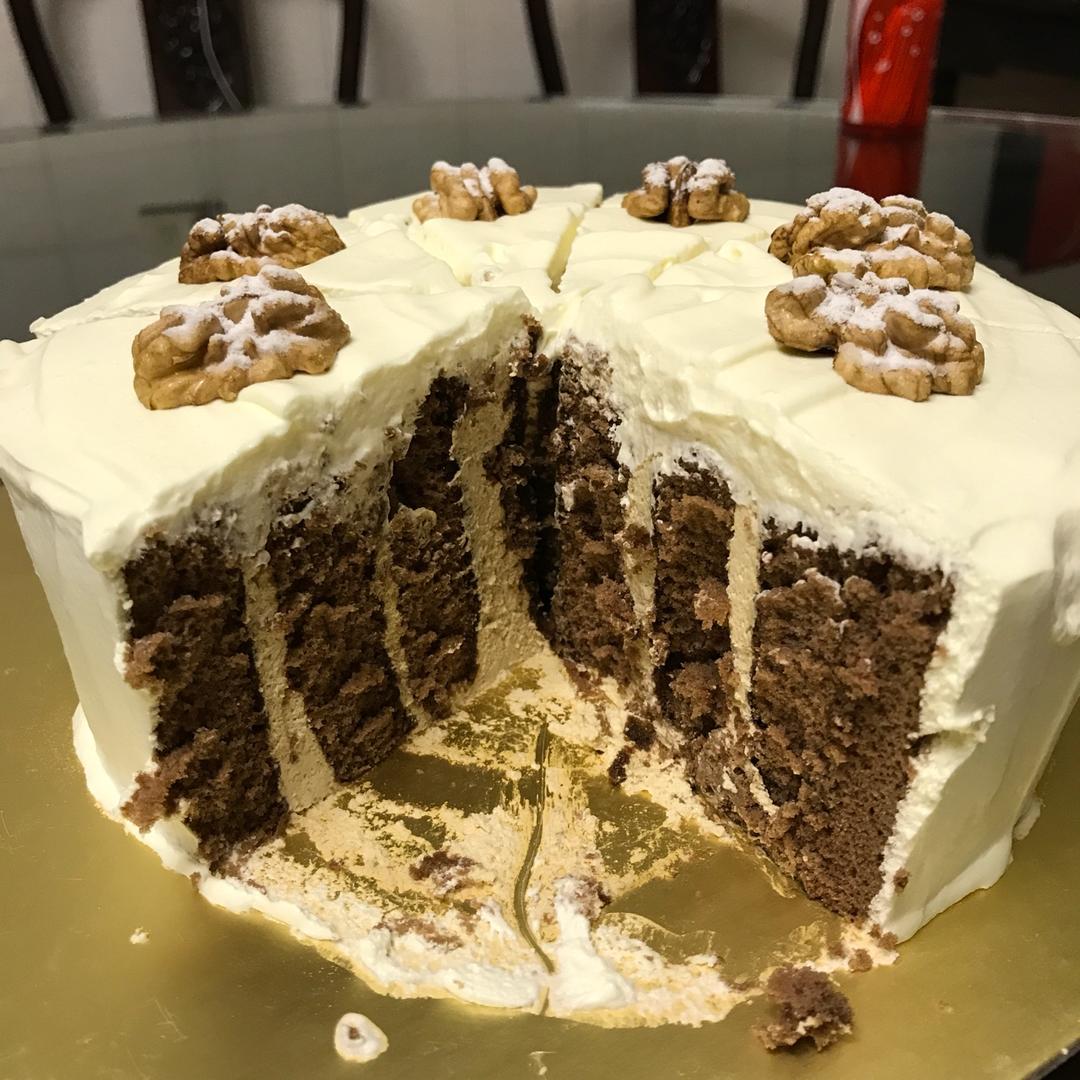 摩卡漩涡树桩造型蛋糕卷