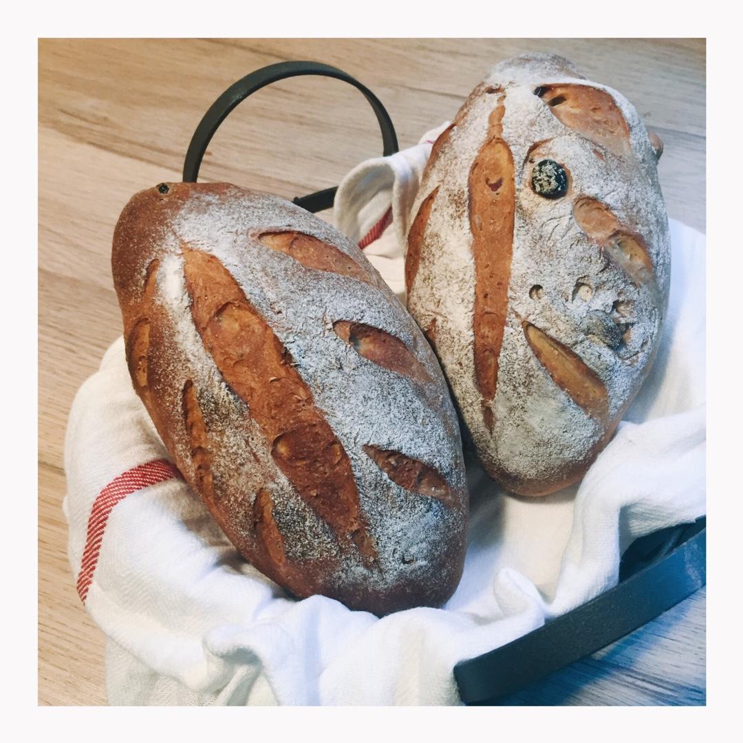 香蕉全麦果仁软欧包