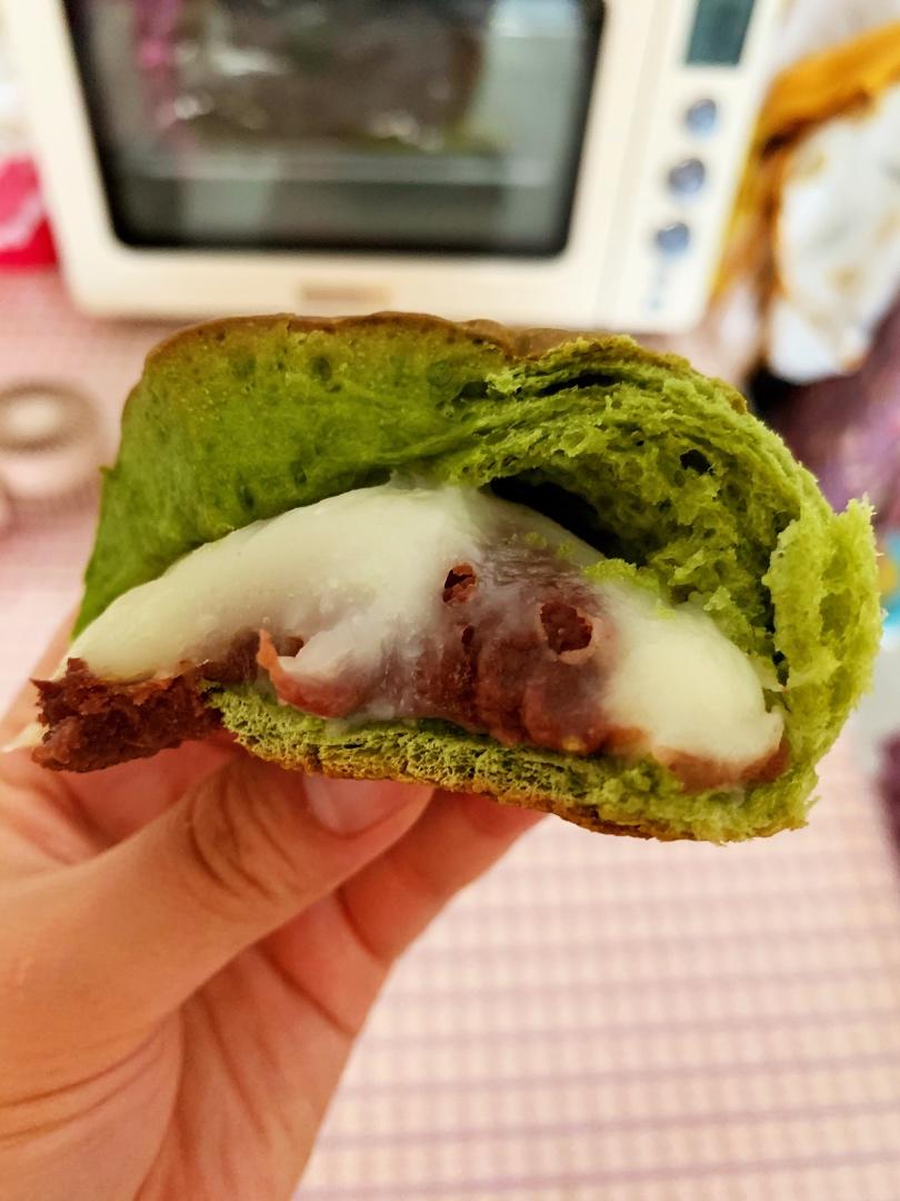 抹茶麻薯红豆软欧