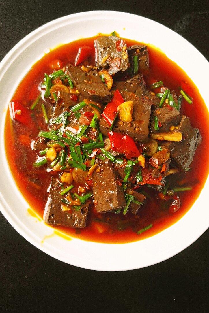 小微薇做的家常溜血旺