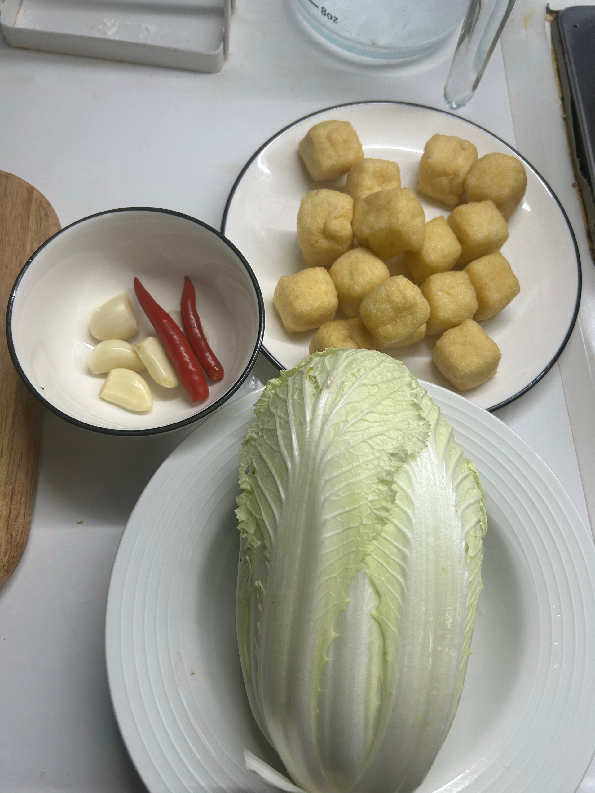 白菜油豆腐的做法 步骤1