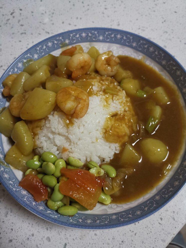 🍛咖喱虾仁烩饭🍛
