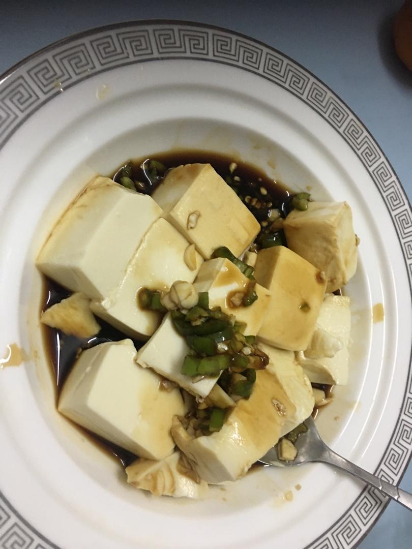 瘦身晚餐_无油拌内脂豆腐