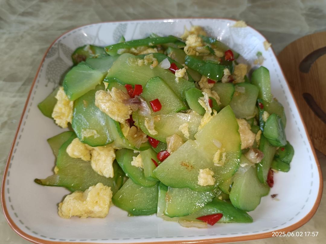 家常素菜佛手瓜炒鸡蛋🥚
