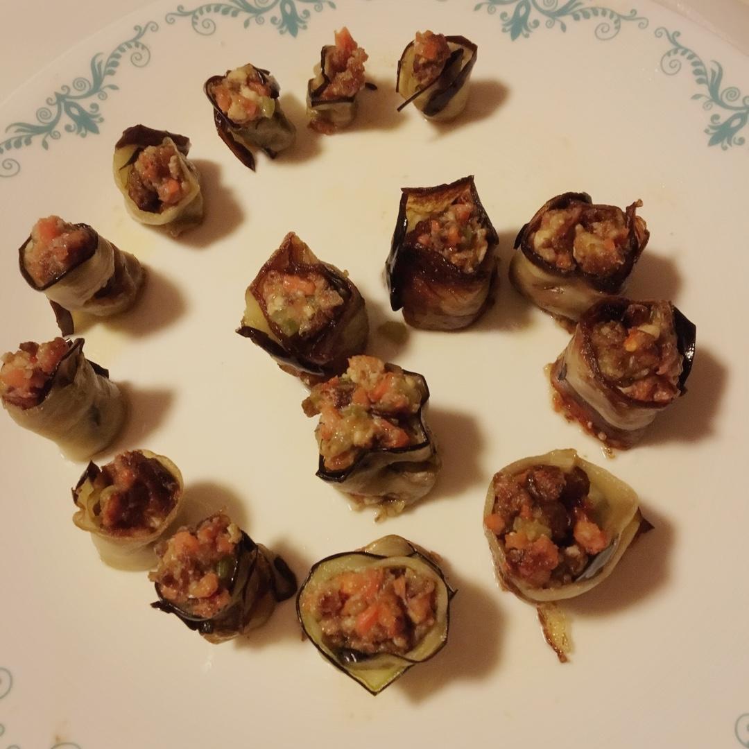 DIY五彩虎皮茄子卷