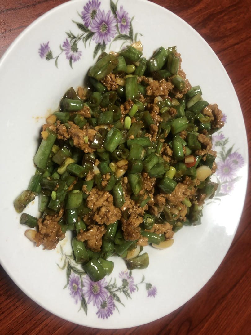 肉沫豆角下饭菜