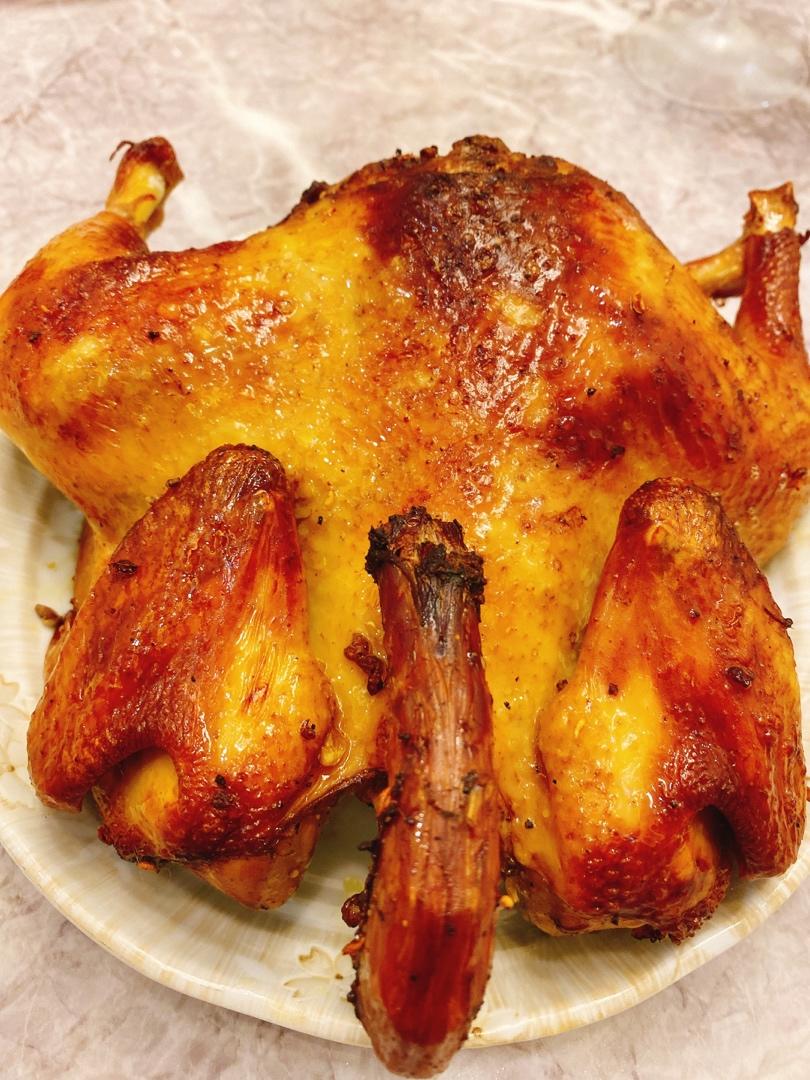 a小白不是兔做的家用烤箱烤全鸡