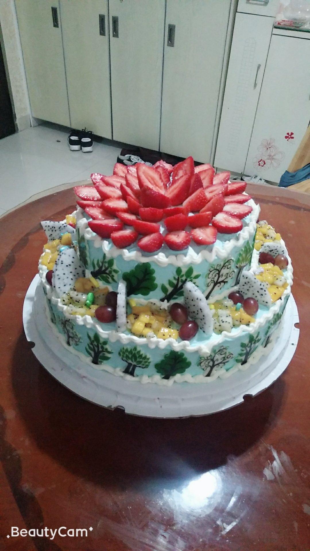 生日蛋糕12寸+8寸