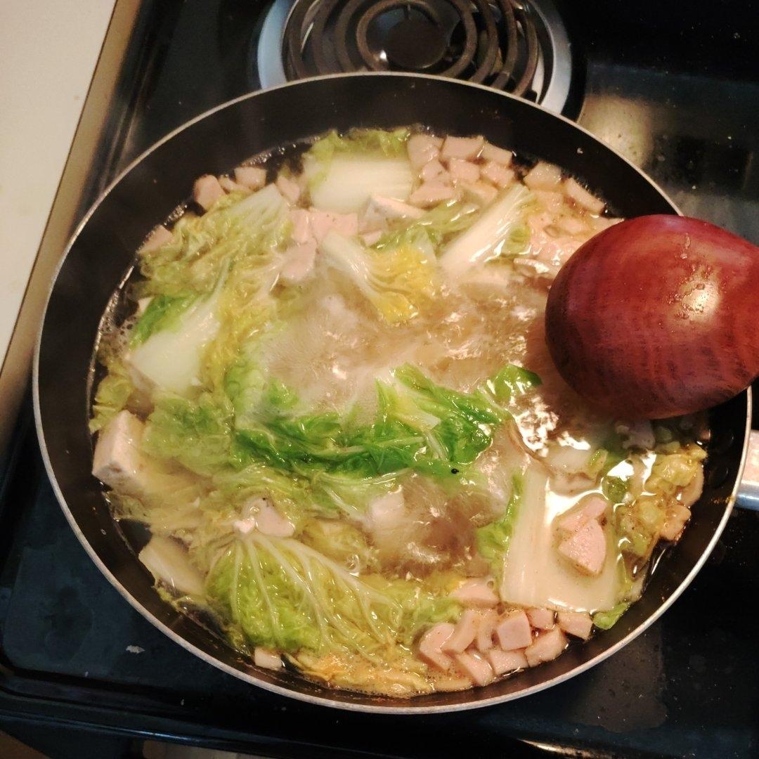 娃娃菜豆腐汤