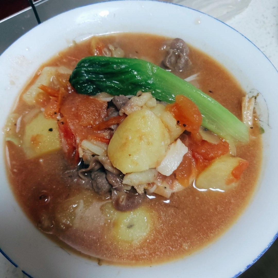 番茄土豆肥牛锅