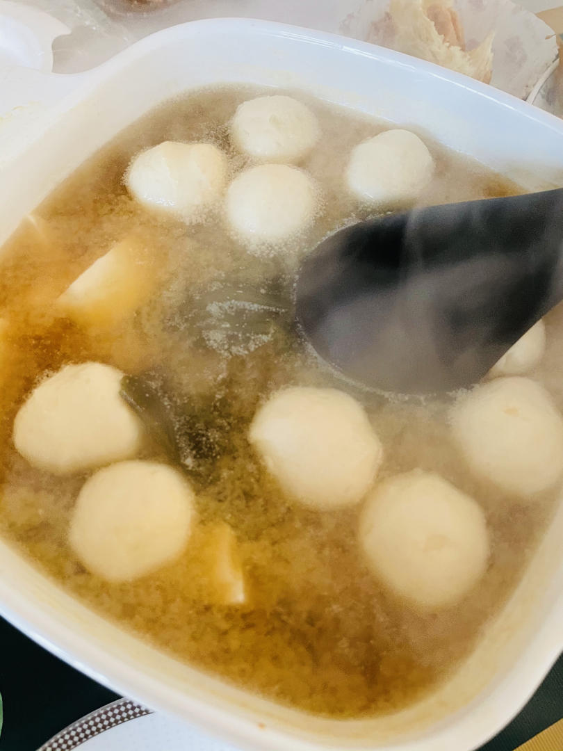 白菜豆腐味增汤