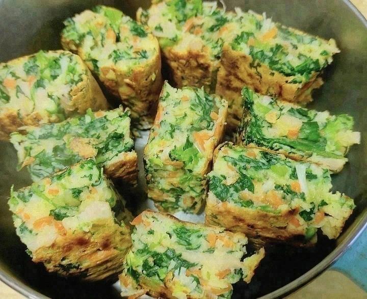 菠菜鸡蛋小方