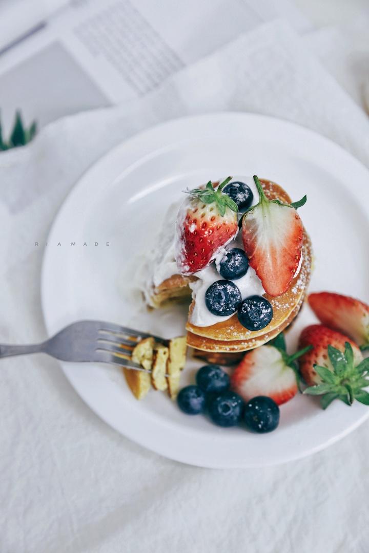 奶香四溢酸奶松饼