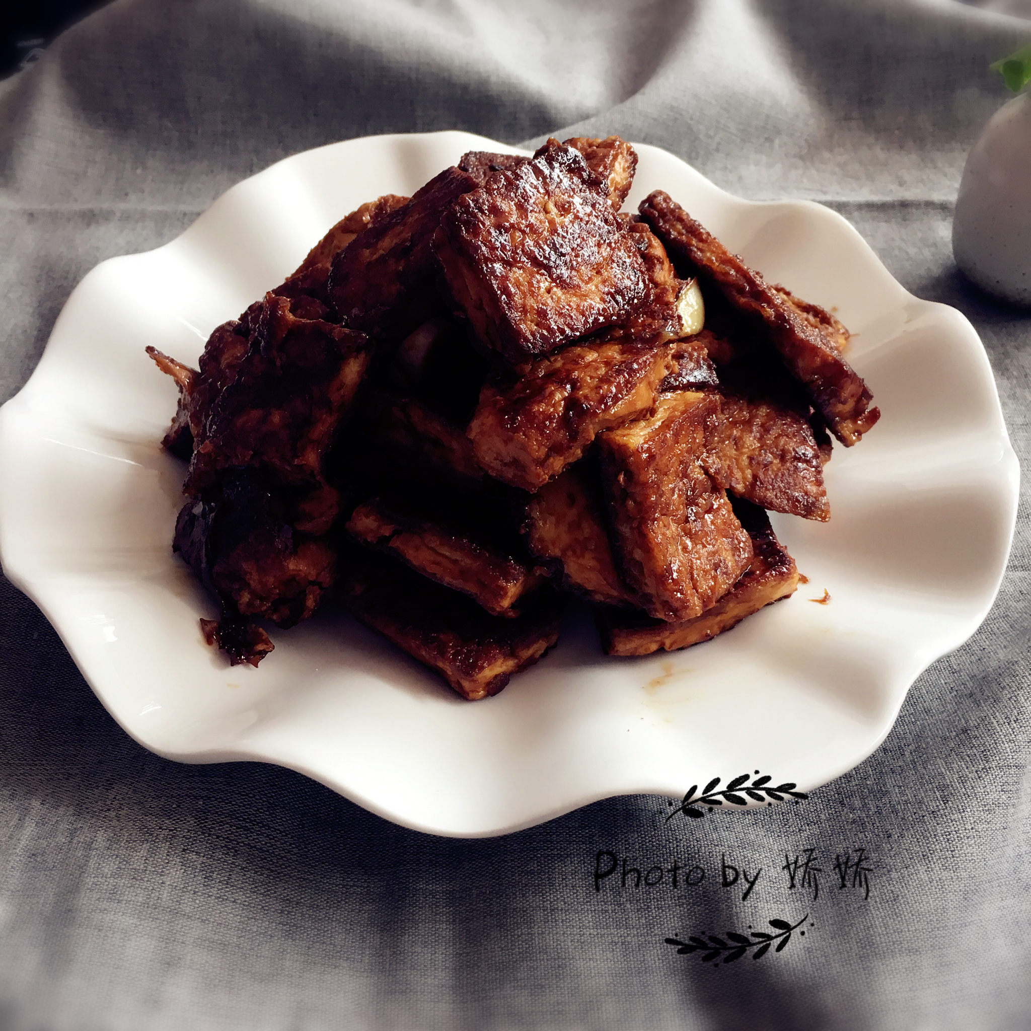 蚝油嫩豆腐