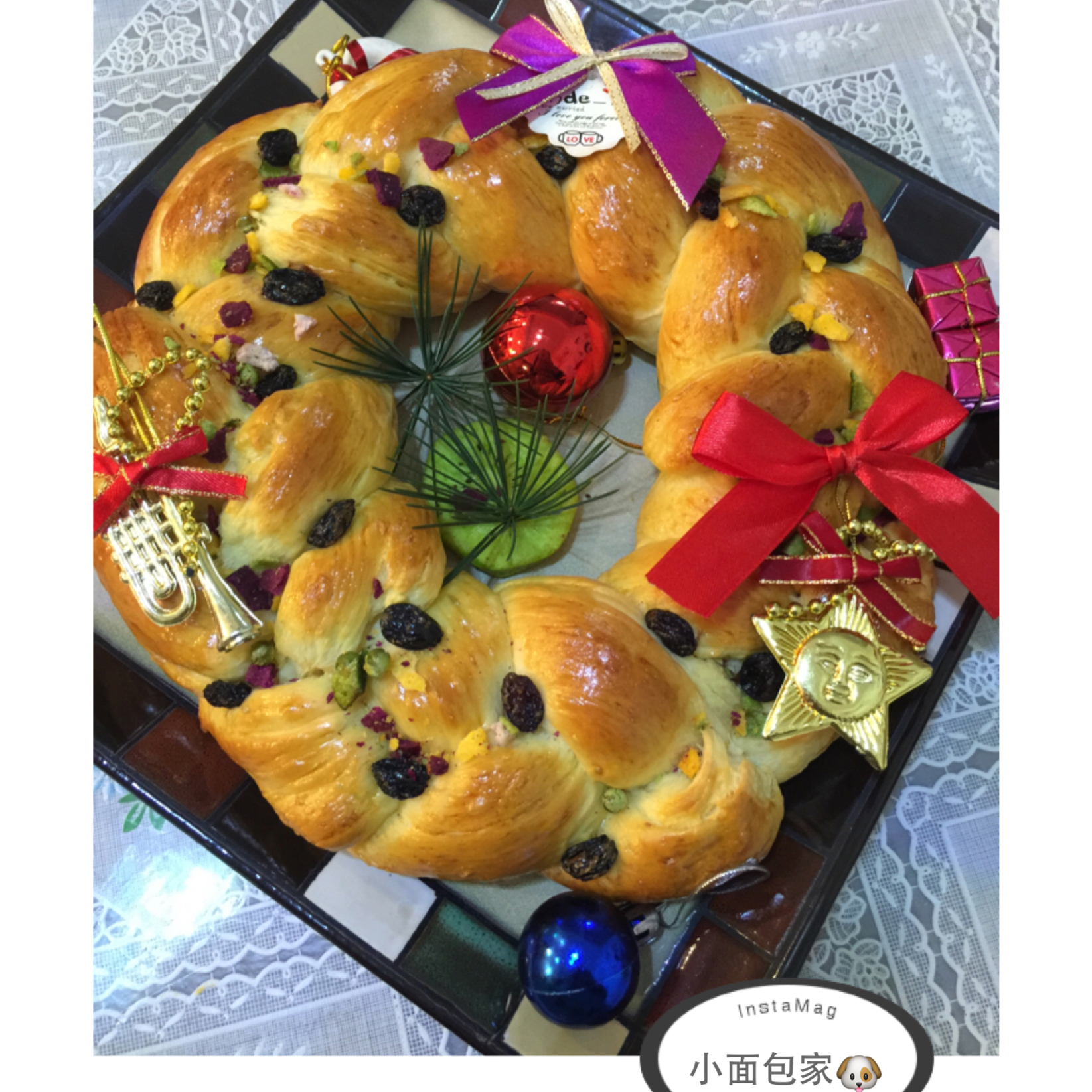 圣诞花环面包（爱和自由版）