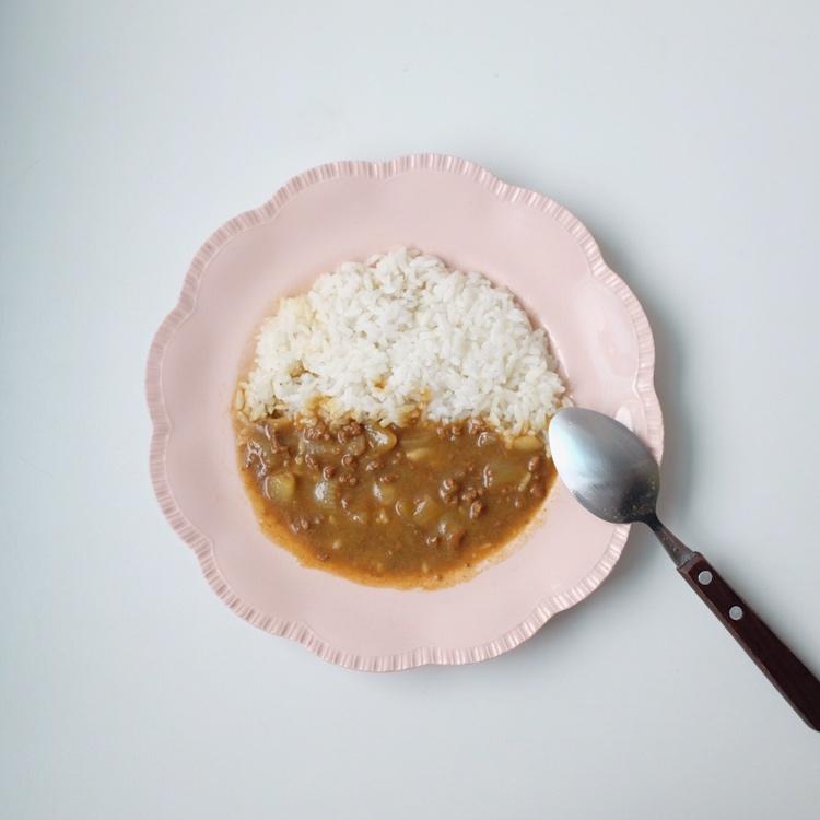 茄子绞肉咖喱饭