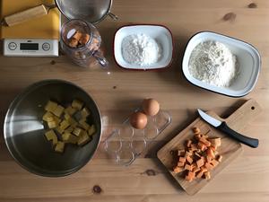 椰浆红薯磅蛋糕的做法 步骤1
