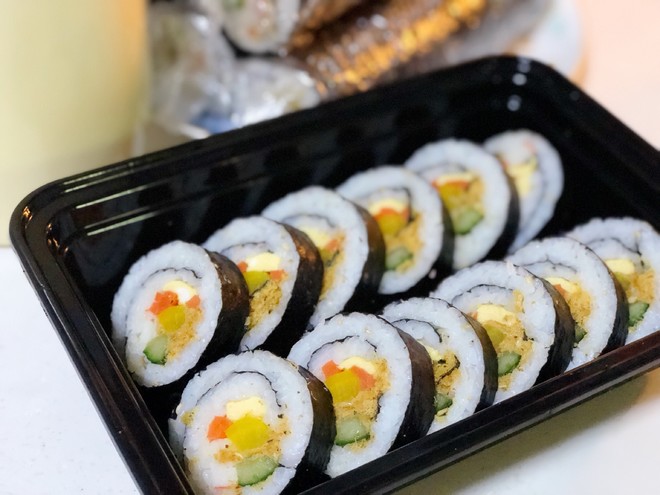 简单美味的紫菜包饭 寿司 的做法步骤图 淡淡鱼dan 下厨房