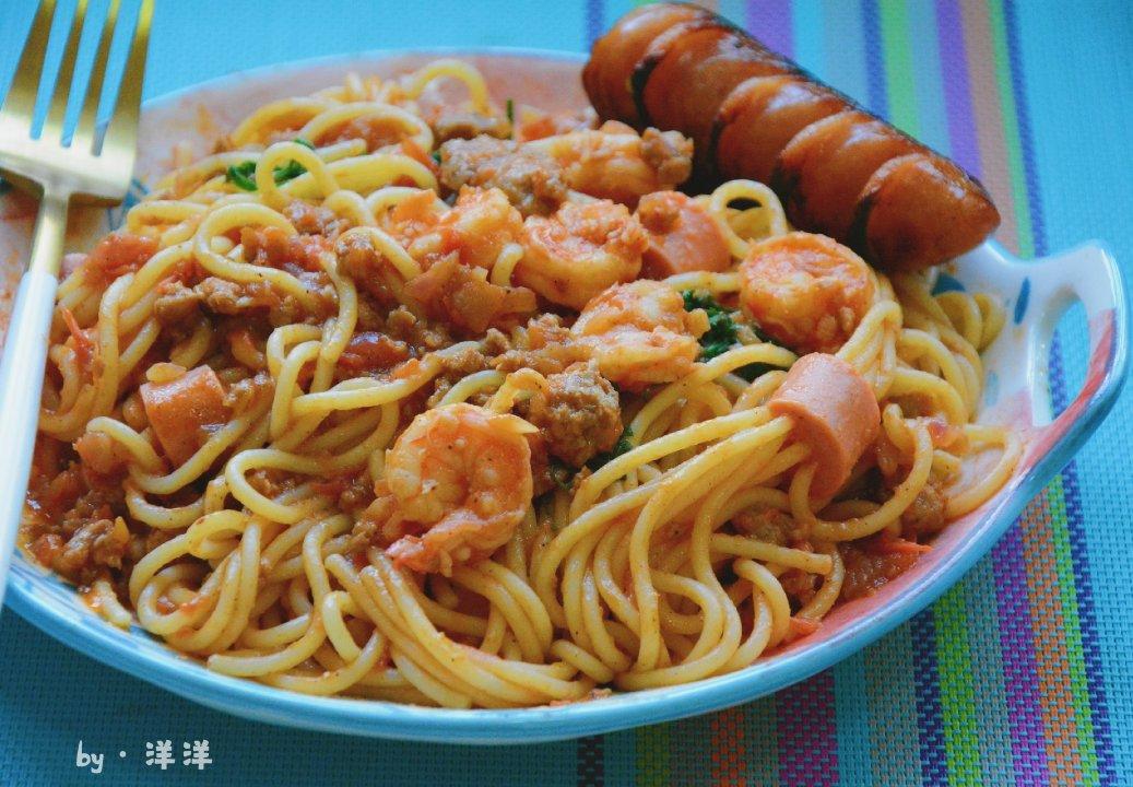 孩子最爱的火腿肠意大利面