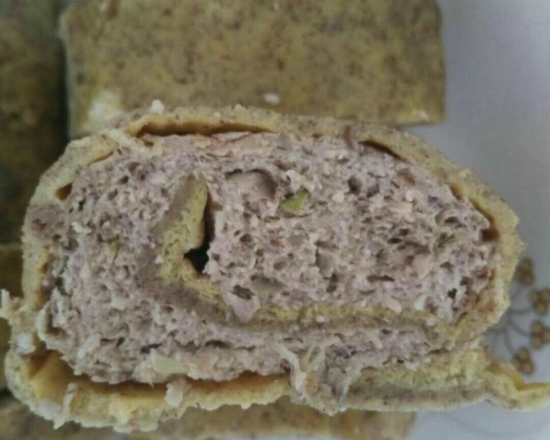 低卡无油清蒸香菇鸡胸肉蛋卷（减脂餐第36道）鸡肉第13种花样做法的做法