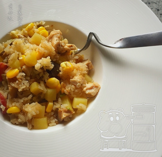 电饭锅版腊肠煲仔饭