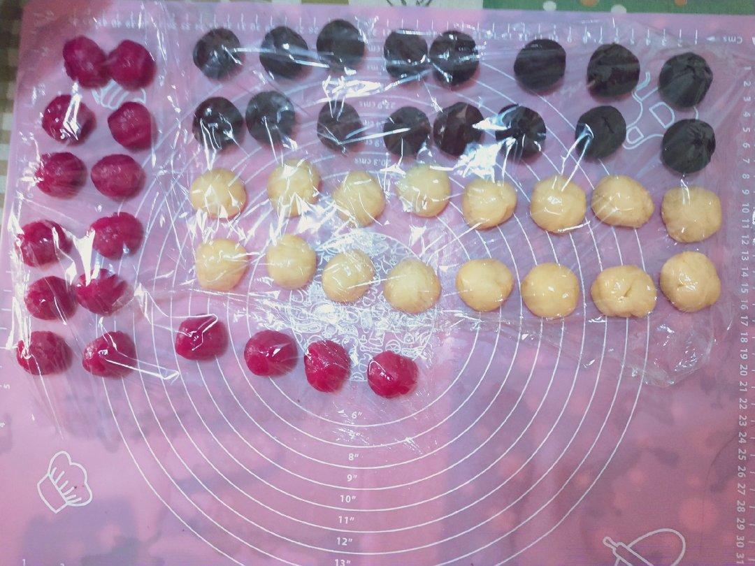 🌸花都开好了--步骤超详尽的桃花酥(无色素!火龙果版)