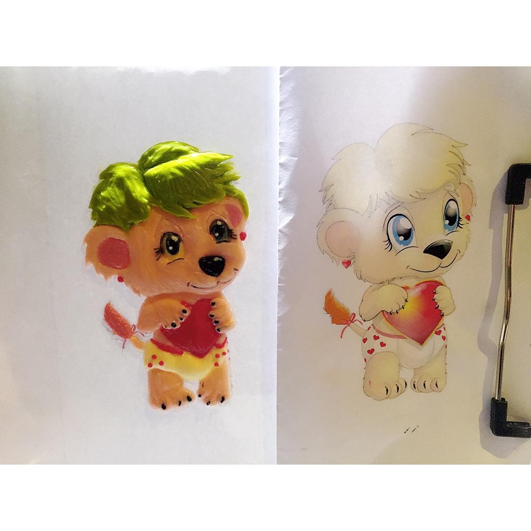 淡奶油浮雕彩绘蛋糕