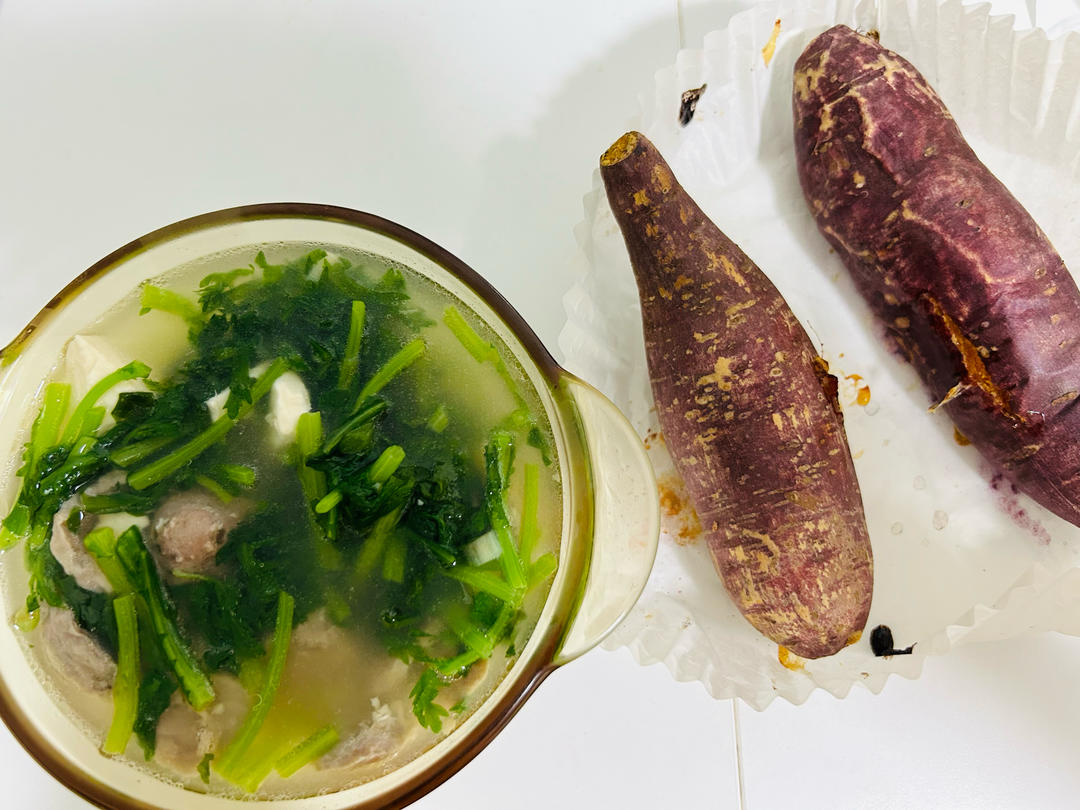 一人食🍜低脂超快手牛肉丸粉丝汤