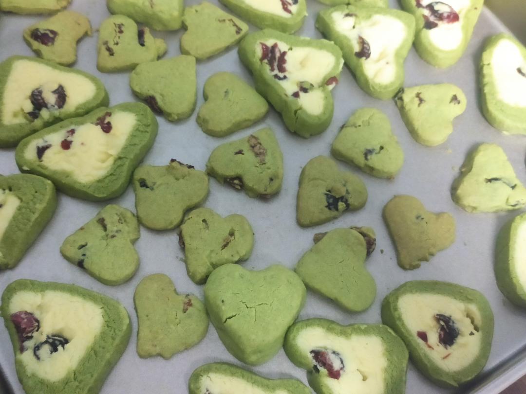 小嶋老师||又香又酥的抹茶蔓越莓冰曲奇🍪